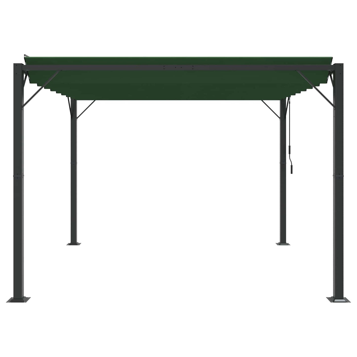 Sátras pavilon lamellás tetővel 3 x 3 x 2,14 m Zöld