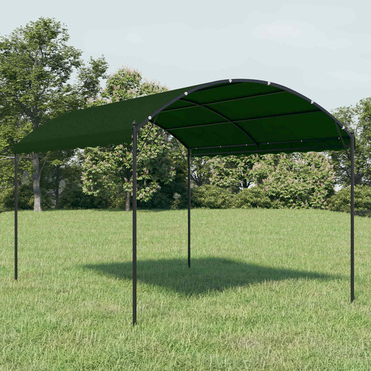 Pavilon 4 x 3 x 2,6 m Zöld Poliészter és acél