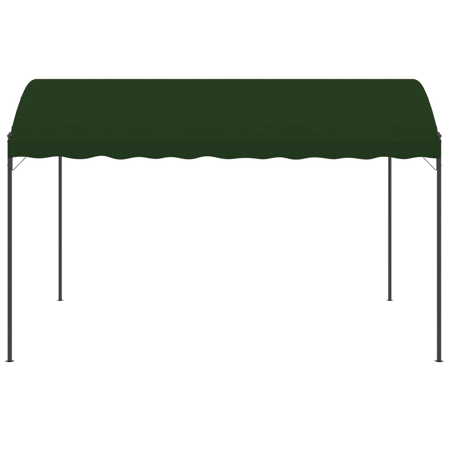 Pavilon 4 x 3 x 2,6 m Zöld Poliészter és acél