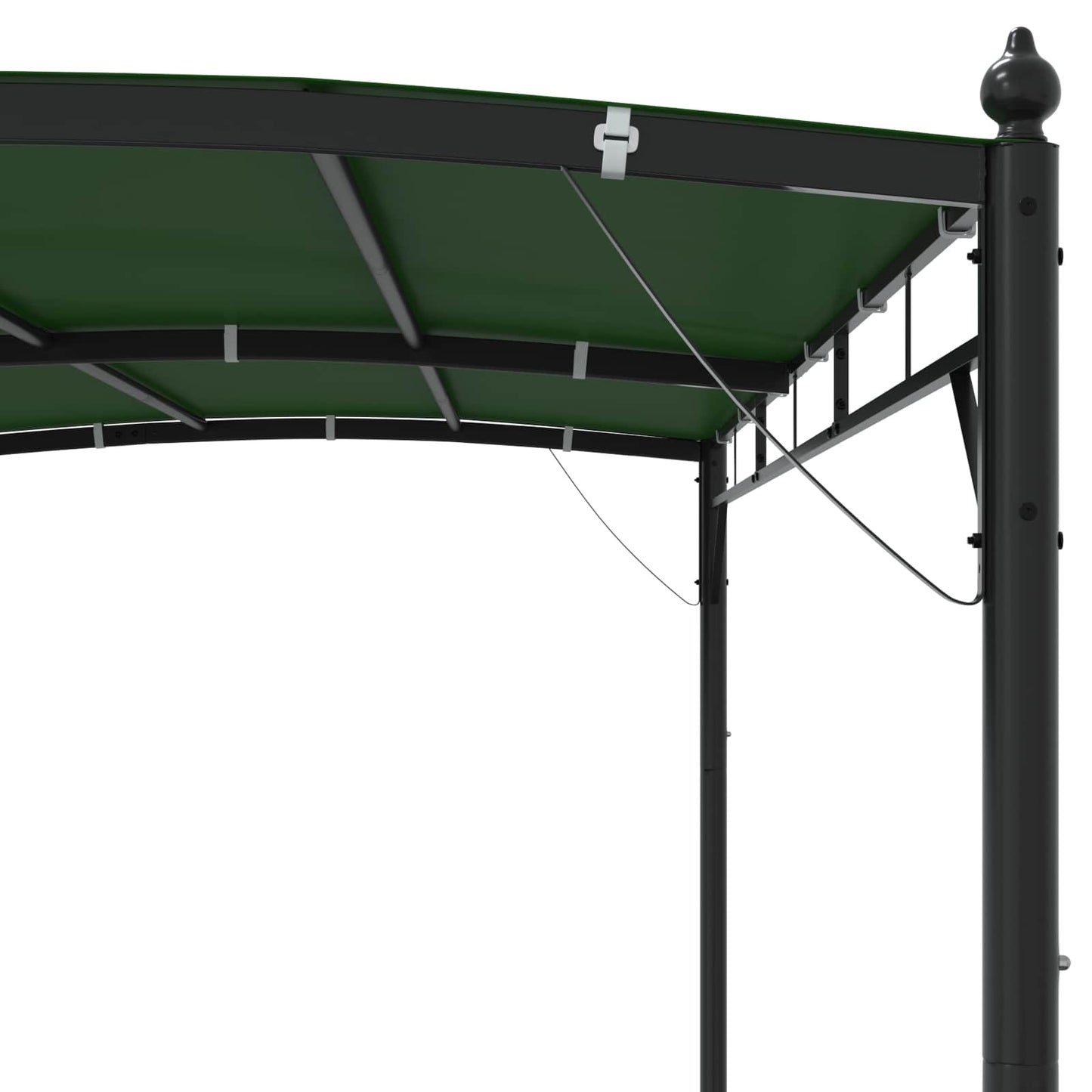 Pavilon 3 x 3 x 2,55 m Zöld Porszórt acél és szövet 180 gsm
