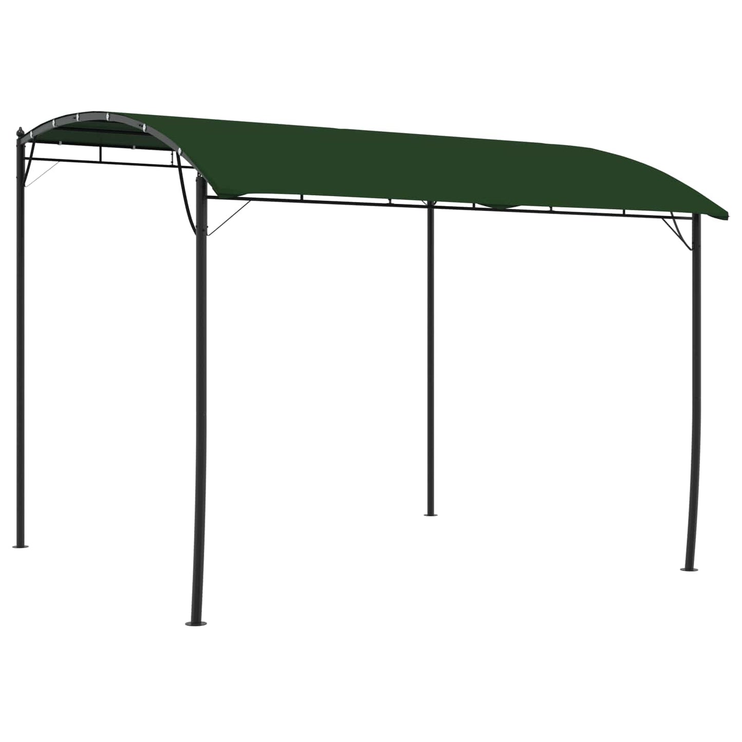 Pavilon 3 x 3 x 2,55 m Zöld Porszórt acél és szövet 180 gsm