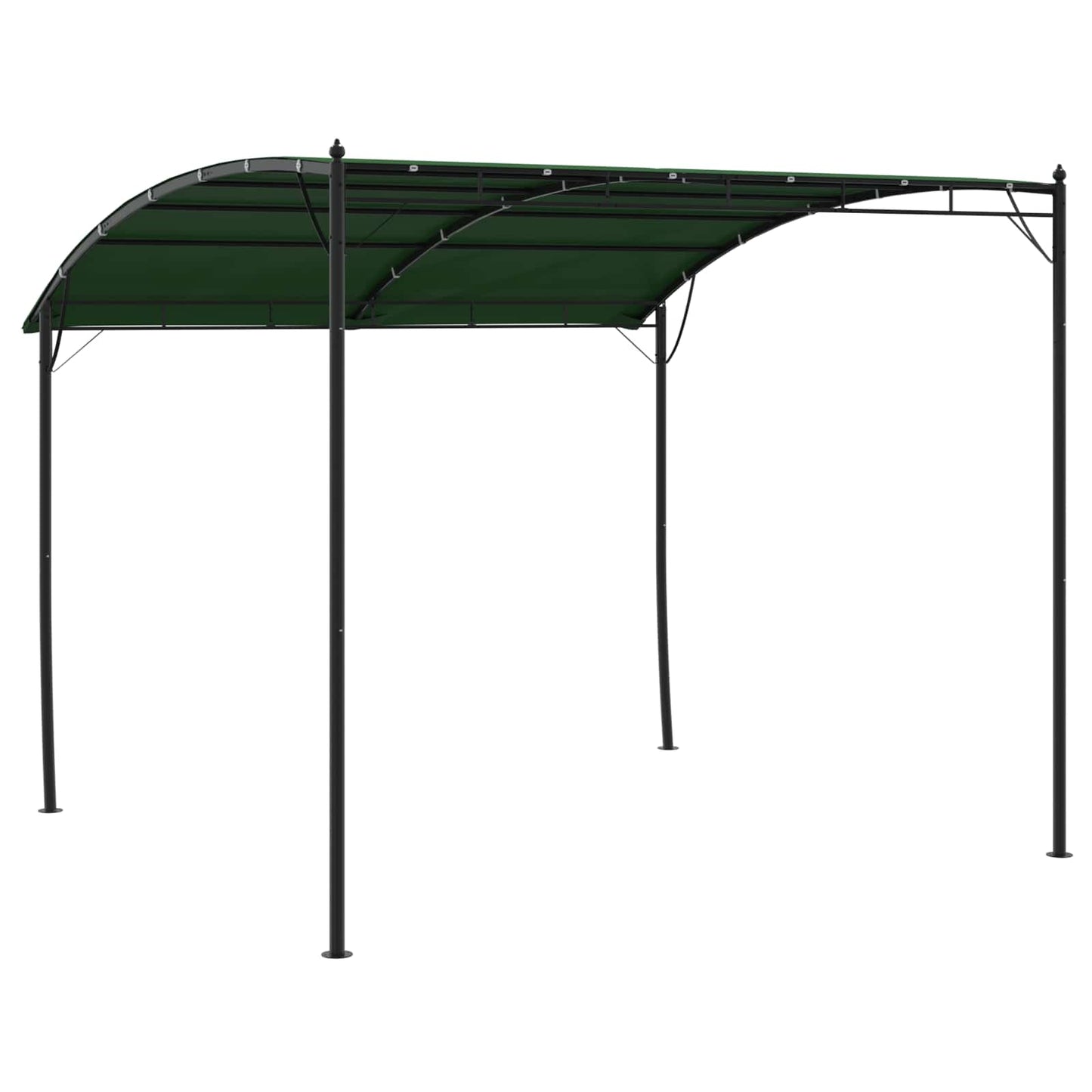 Pavilon 3 x 3 x 2,55 m Zöld Porszórt acél és szövet 180 gsm
