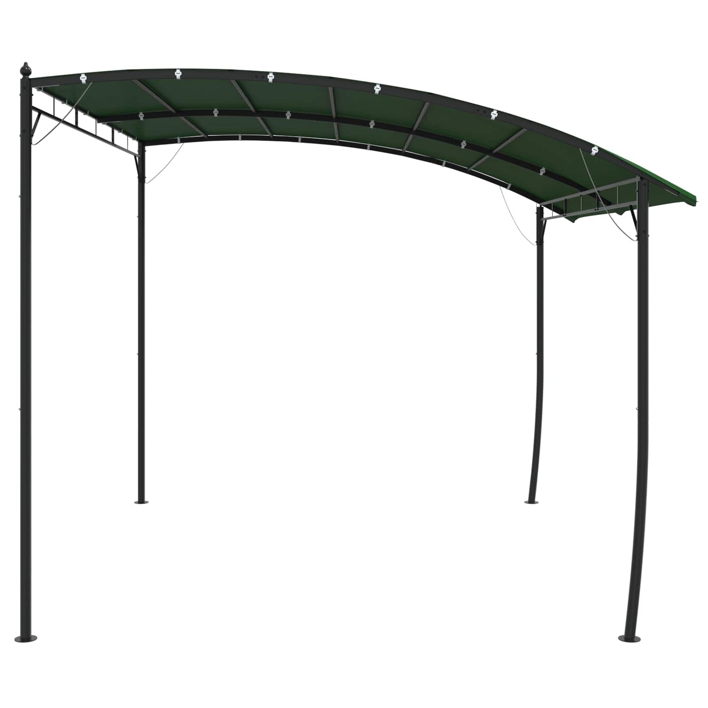 Pavilon 3 x 3 x 2,55 m Zöld Porszórt acél és szövet 180 gsm