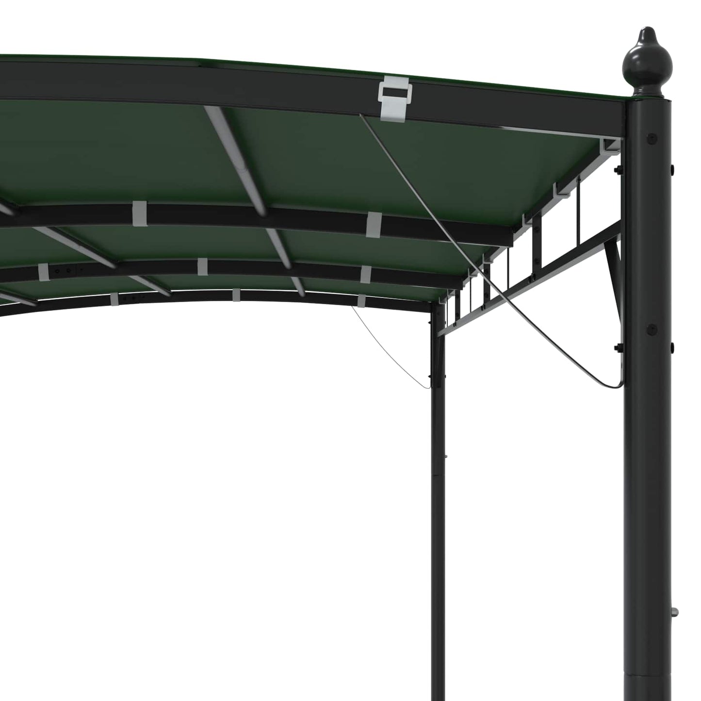 Pavilon 4 x 3 x 2,55 m Zöld Porszórt acél és szövet 180 gsm