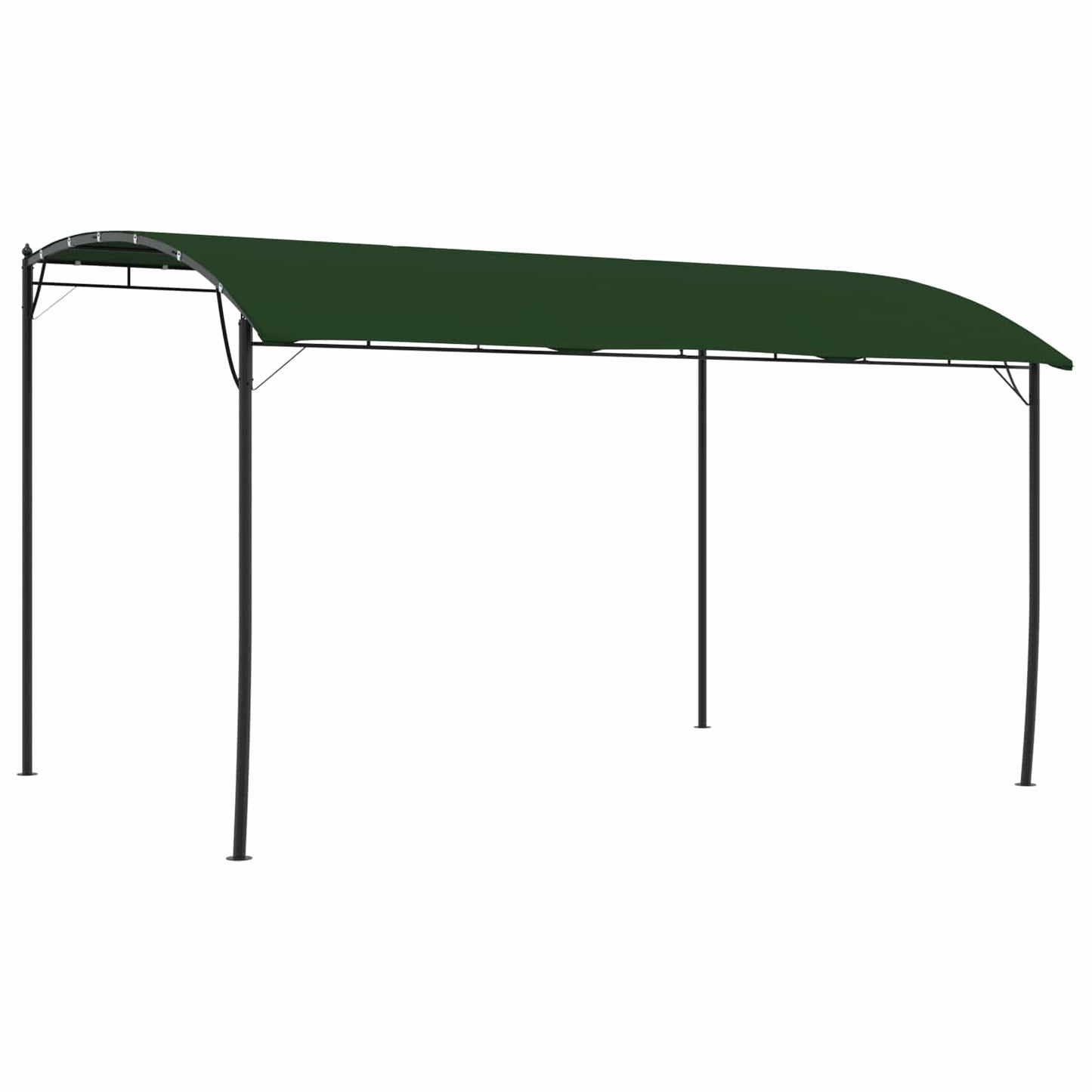 Pavilon 4 x 3 x 2,55 m Zöld Porszórt acél és szövet 180 gsm