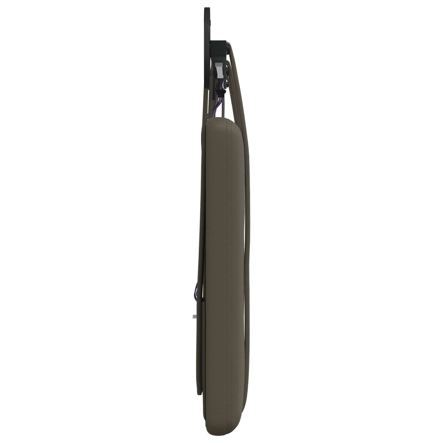 Függesztett ágyfej LED fényekkel Szürke Műbőr