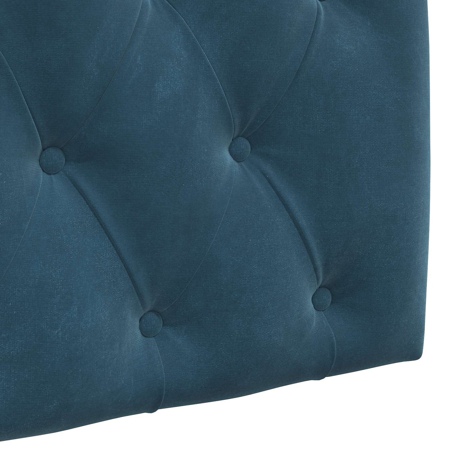 Függesztett ágyfej LED fényekkel Kék Bársony