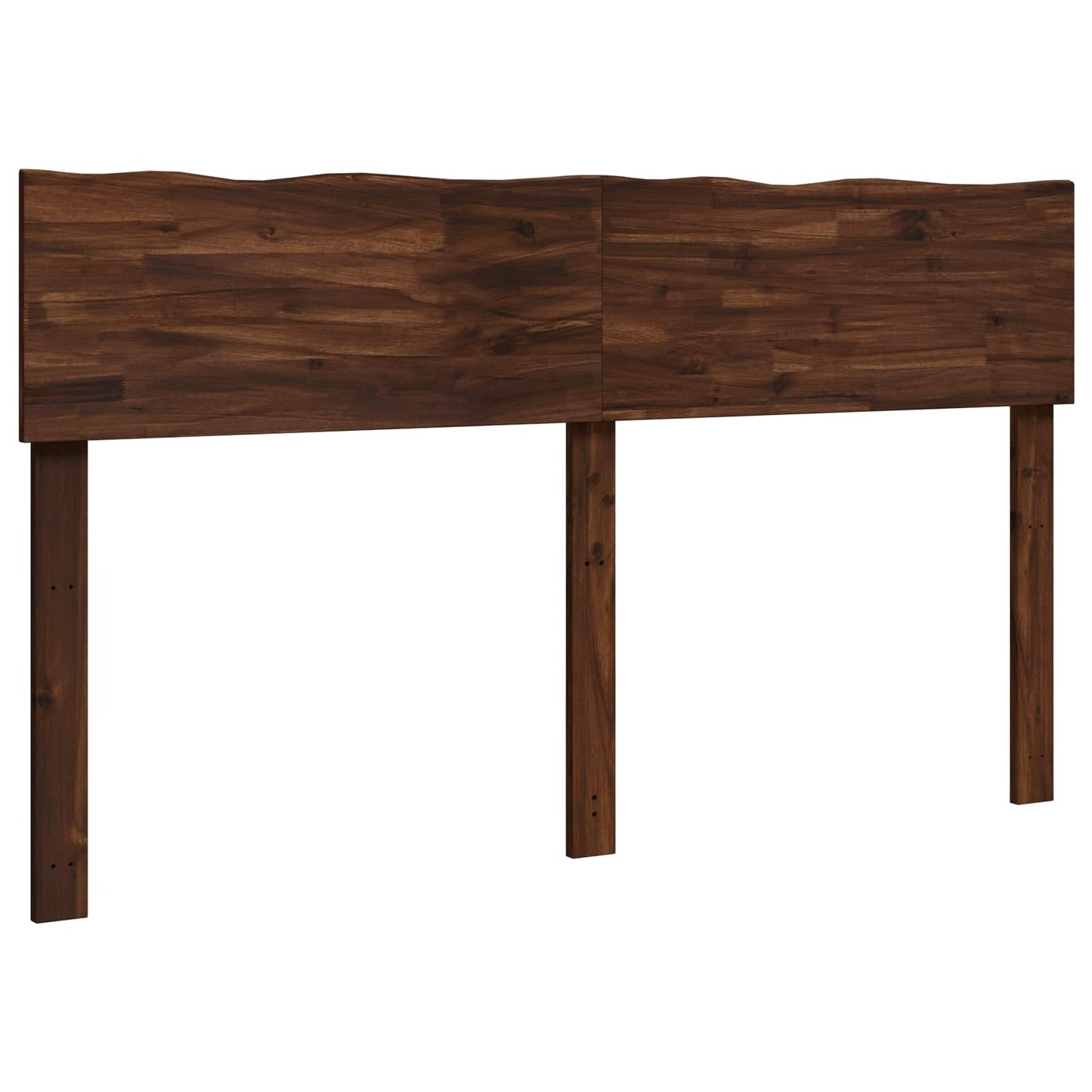 Élő élű fejtámla ROSTOCK sötétbarna 140 cm Tömör Akácfa