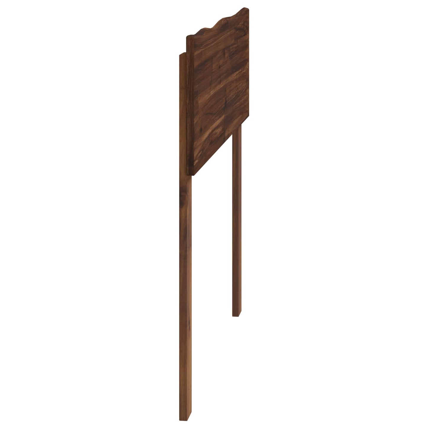 Élő élű fejtámla ROSTOCK sötétbarna 80 cm Tömör Akácfa