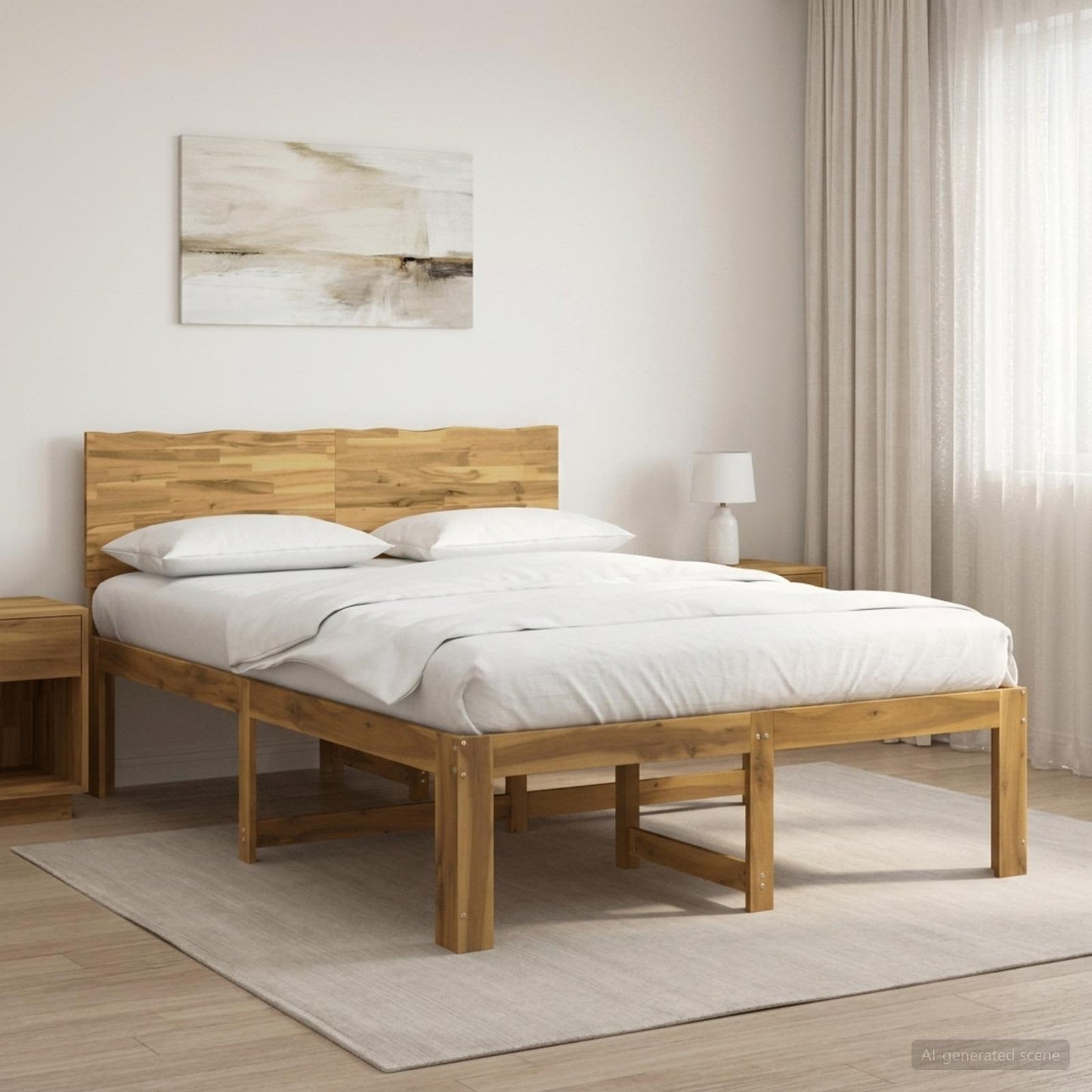 Dupla ágykeret fejtámlával ROSTOCK Fehér 120 x 200 cm