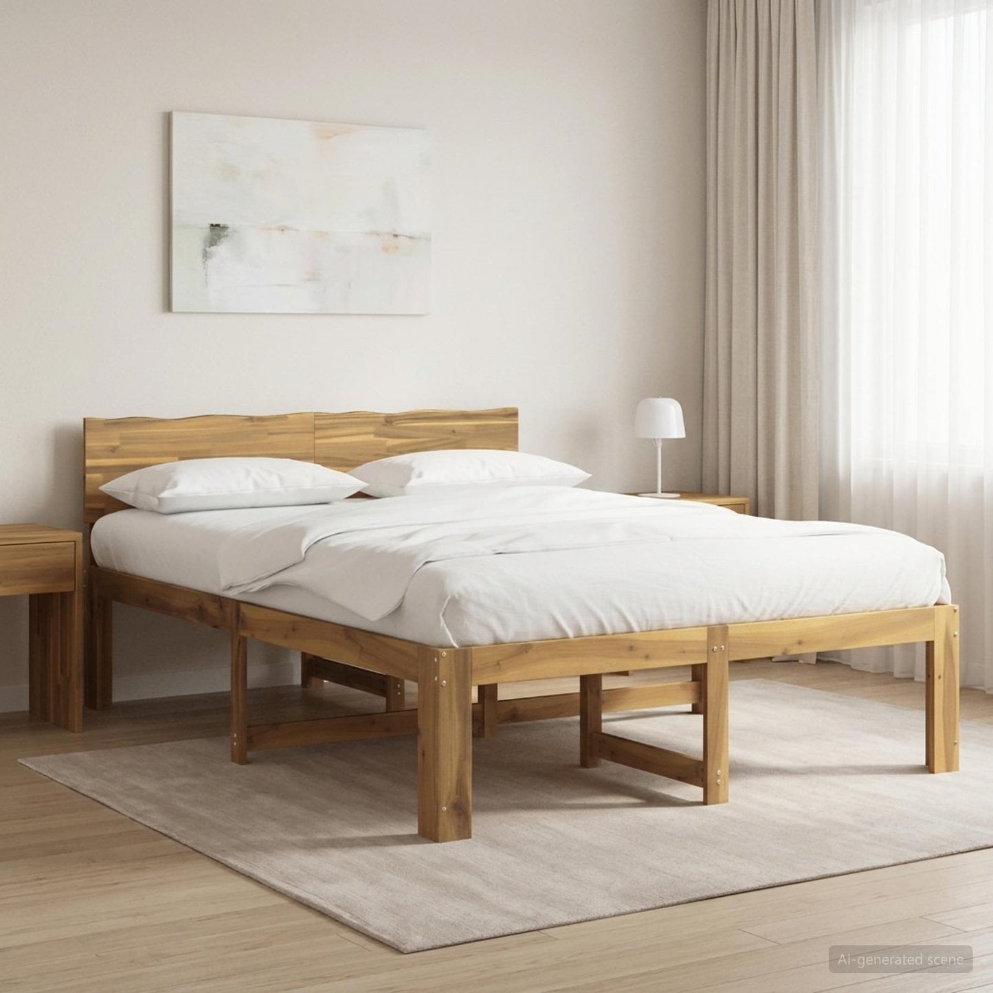 Dupla ágykeret fejtámlával ROSTOCK Fehér 120 x 190 cm