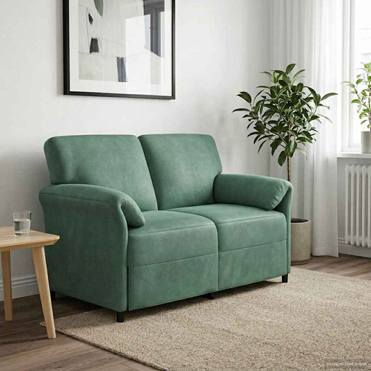 Kétüléses Kanapé Tengeri Zöld 138 x 83 x 95 cm Bársony