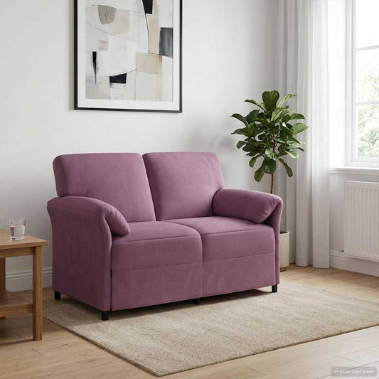 Kétüléses Kanapé Lila 138 x 83 x 95 cm Bársony