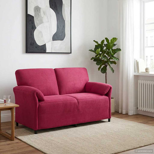 Kétüléses Kanapé Bordó 158 x 83 x 95 cm Bársony