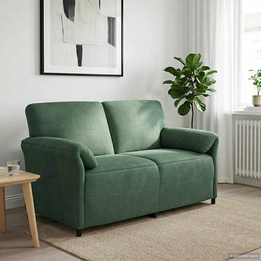Kétüléses Kanapé Tengeri Zöld 158 x 83 x 95 cm Bársony