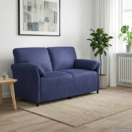 Kétüléses Kanapé Rendőrségi kék 158 x 83 x 95 cm Bársony