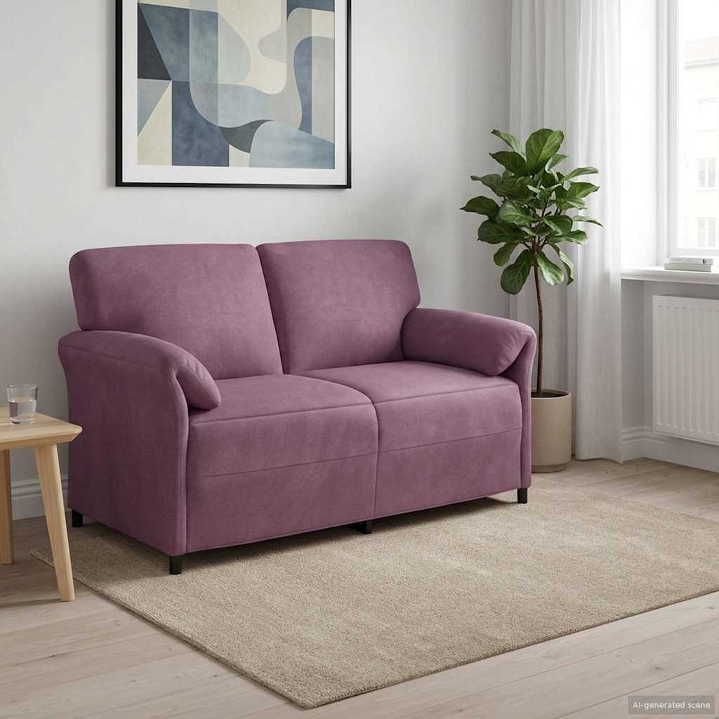 Kétüléses Kanapé Lila 158 x 83 x 95 cm Bársony