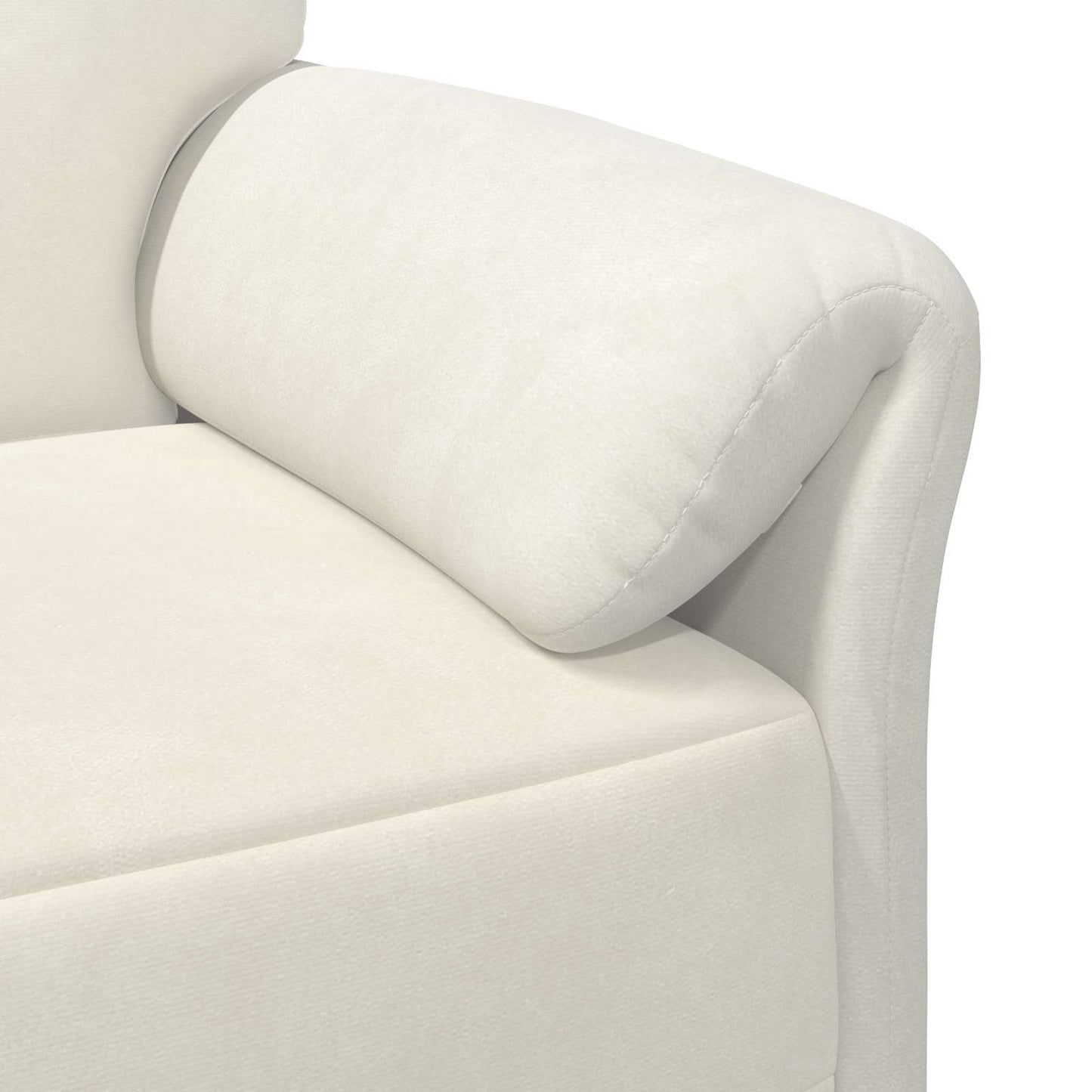 3-Fős kanapé Krémszínű 198 x 83 x 95 cm Bársony