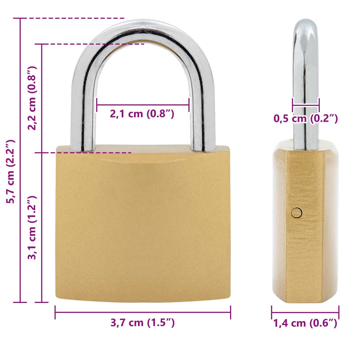 U lakat kulcsokkal 2 pcs Bronz Vas