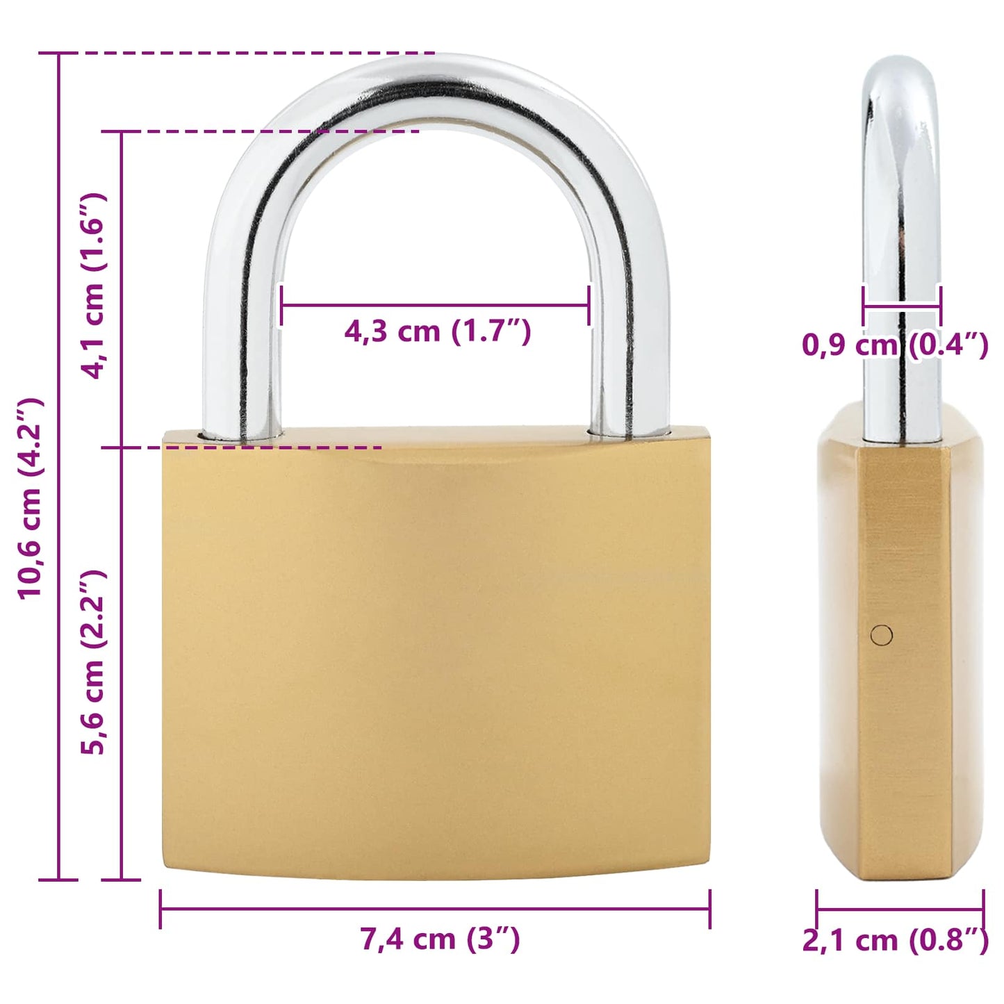 U lakat kulcsokkal 2 pcs Bronz Vas