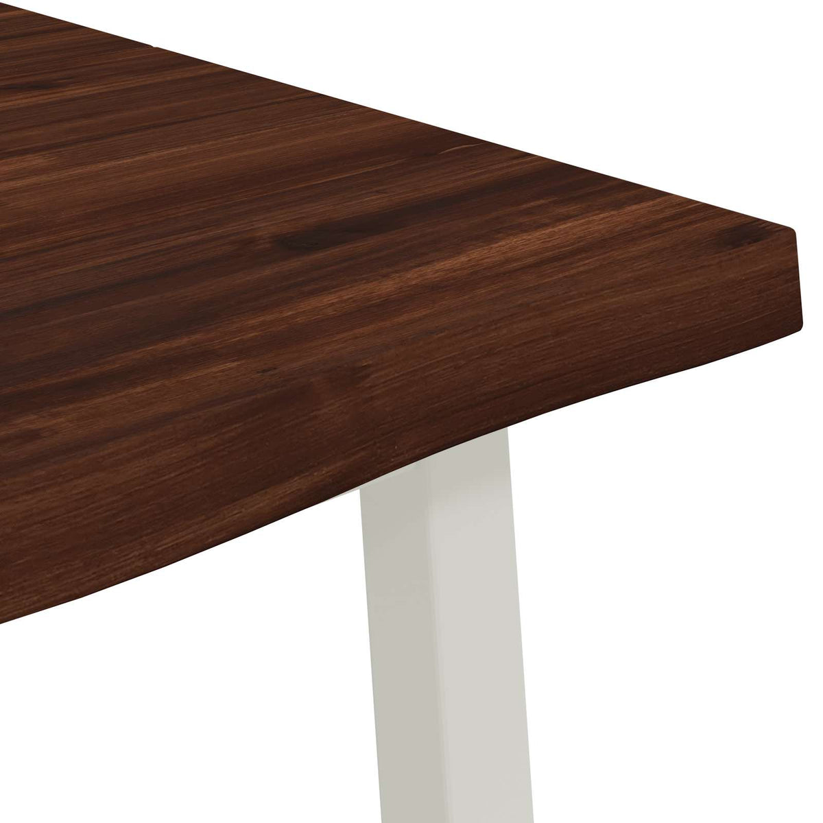 Élő élű étkezőasztal 140 x 90 x 75 cm Tömör Akácfa Sötét Barna