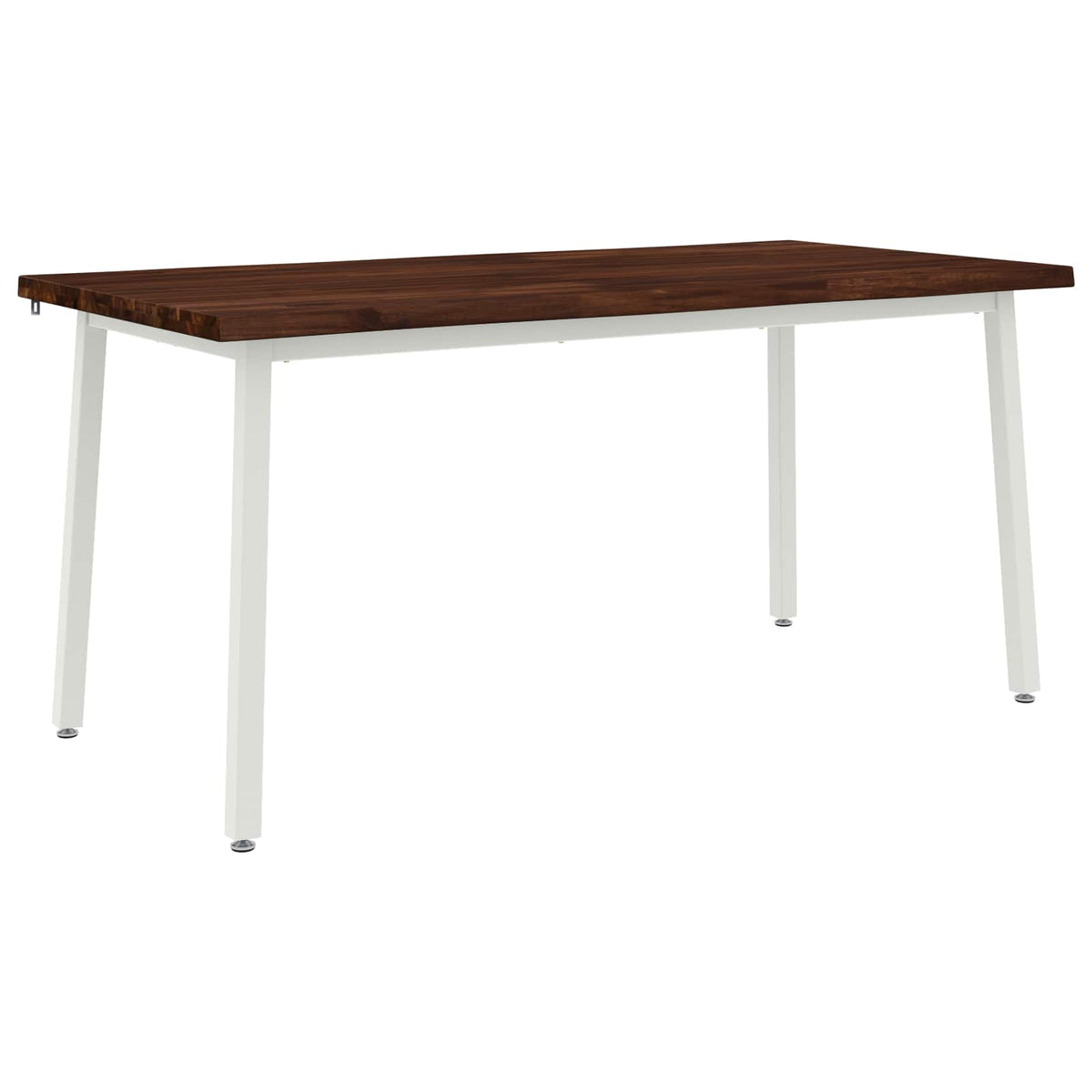 Élő élű étkezőasztal 140 x 90 x 75 cm Tömör Akácfa Sötét Barna