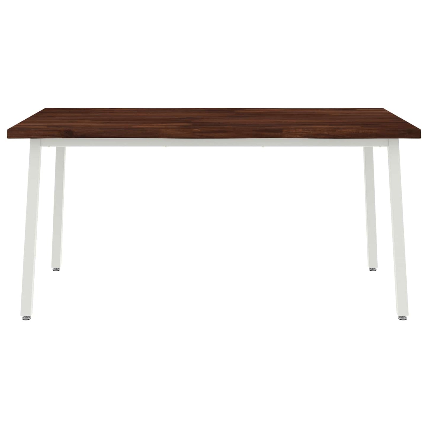 Élő élű étkezőasztal 140 x 90 x 75 cm Tömör Akácfa Sötét Barna