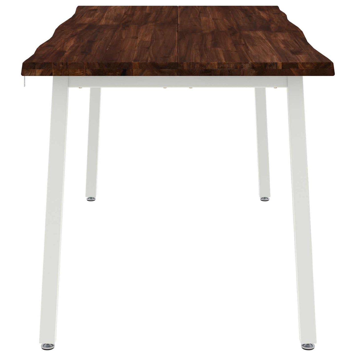 Élő élű étkezőasztal 140 x 90 x 75 cm Tömör Akácfa Sötét Barna