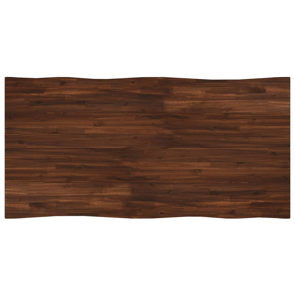 Élő élű étkezőasztal 140 x 90 x 75 cm Tömör Akácfa Sötét Barna