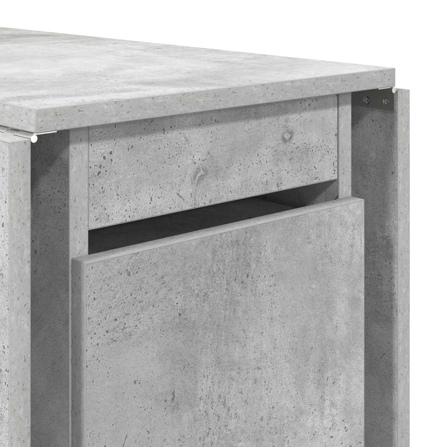 Étkezőasztal 2 pcs 140 x 80 x 77 cm Szerelt Fa Betonszürke