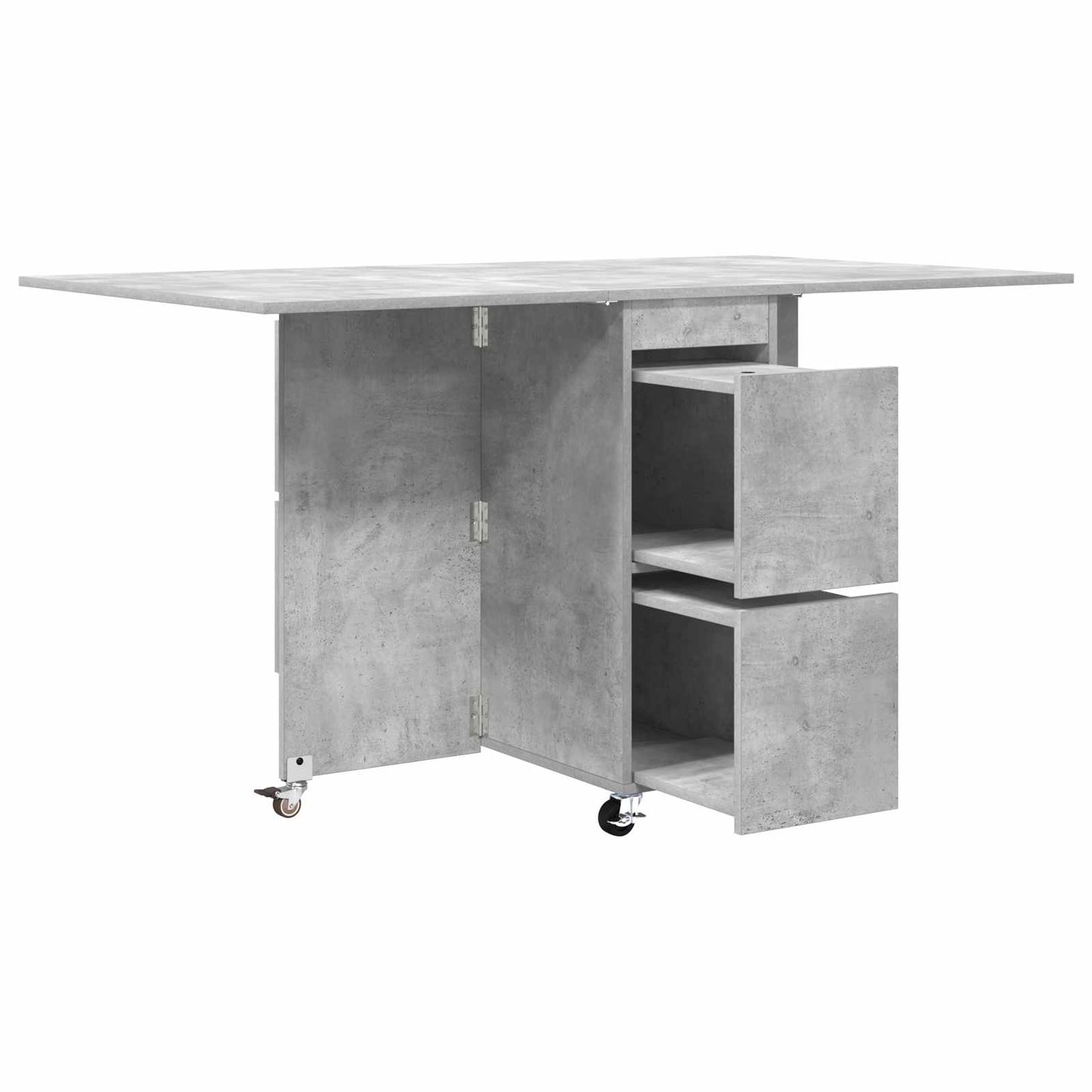 Étkezőasztal 2 pcs 140 x 80 x 77 cm Szerelt Fa Betonszürke