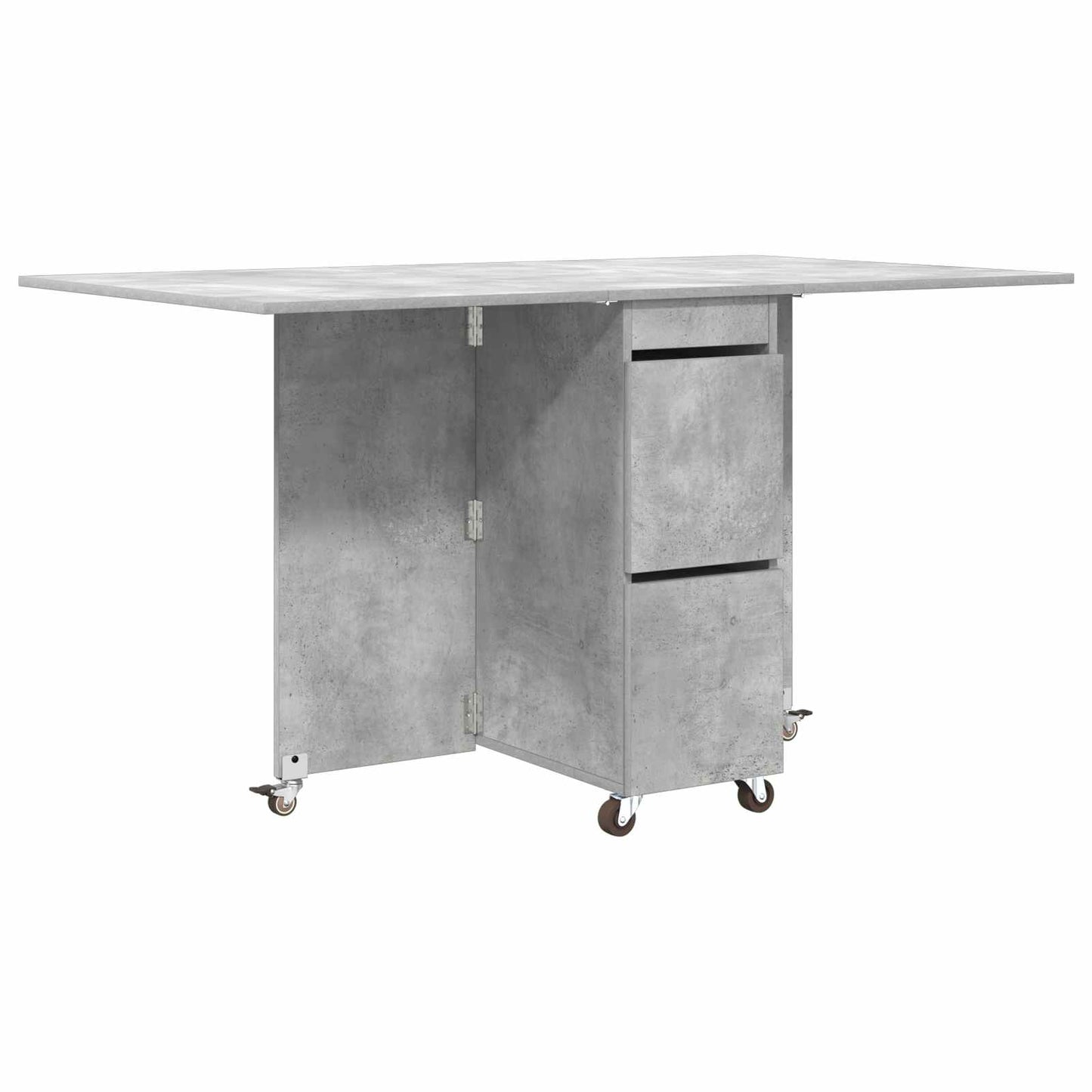 Étkezőasztal 2 pcs 140 x 80 x 77 cm Szerelt Fa Betonszürke