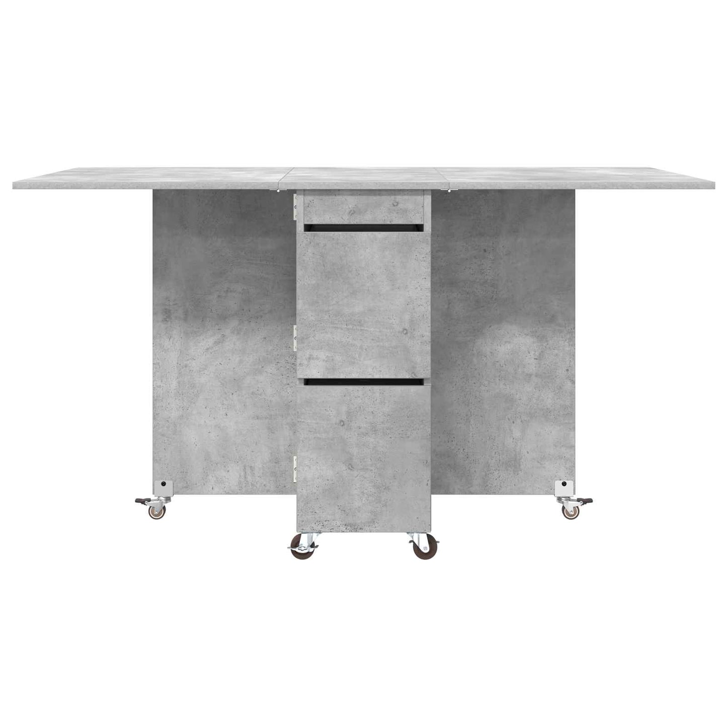 Étkezőasztal 2 pcs 140 x 80 x 77 cm Szerelt Fa Betonszürke