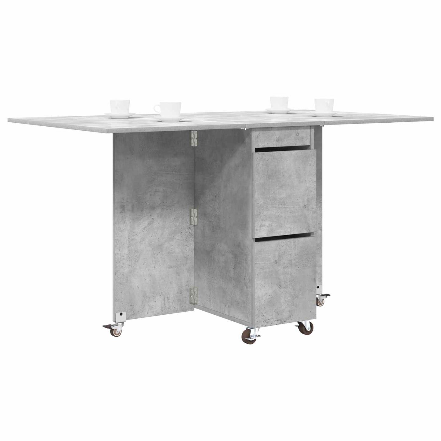 Étkezőasztal 140 x 80 x 77 cm Szerelt Fa Betonszürke
