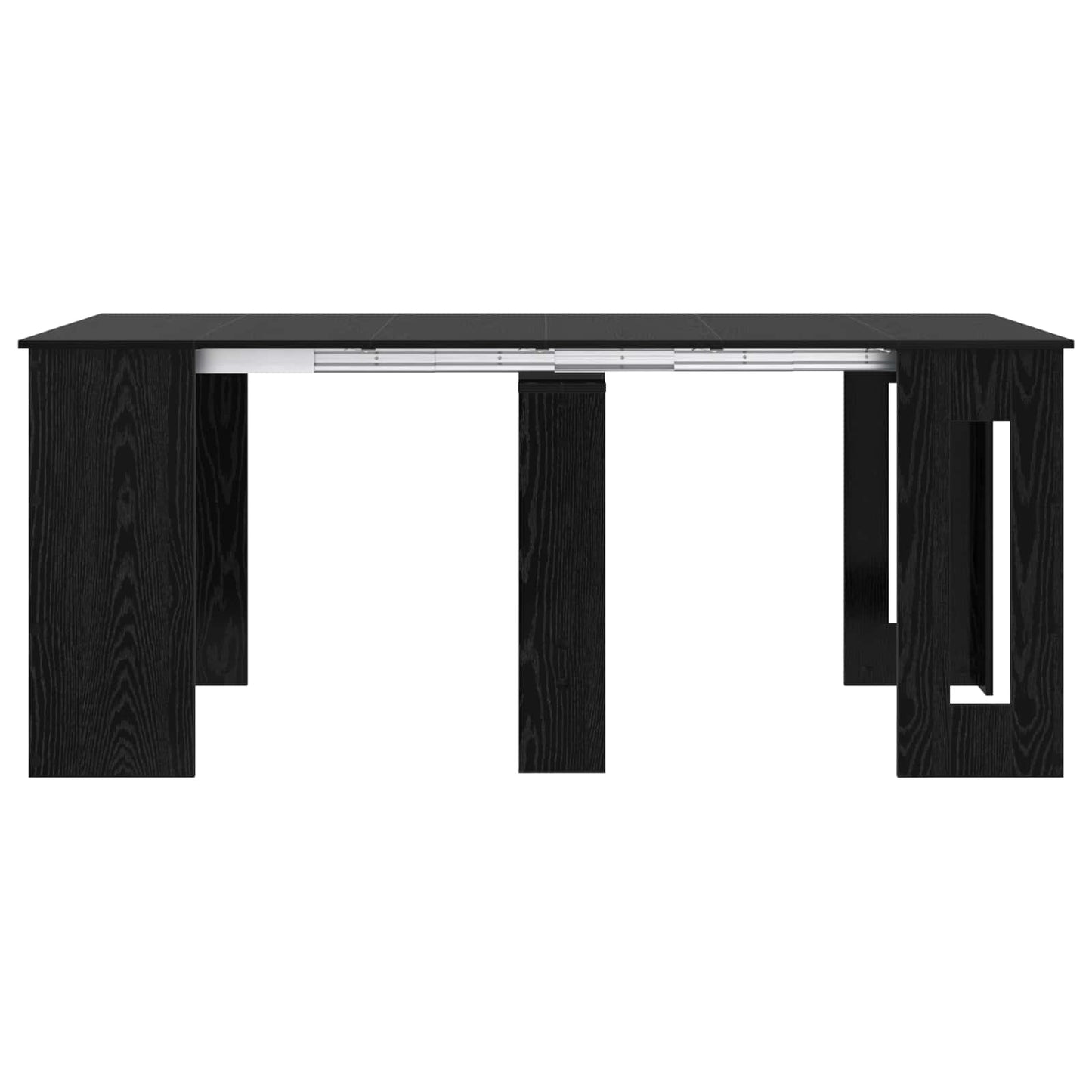 Étkezőasztal 180 x 85 x 75 cm Szerelt Fa Fekete Tölgy