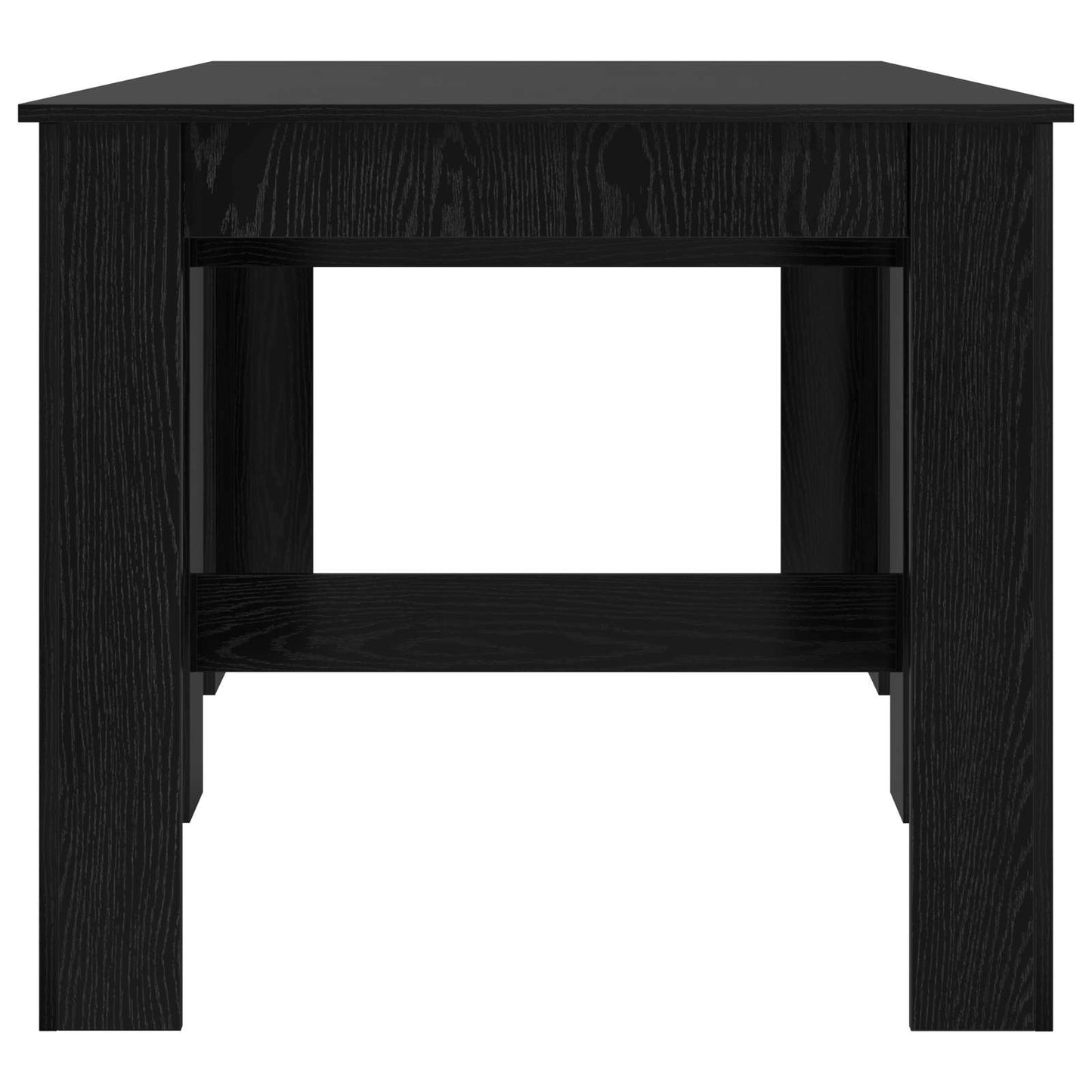 Étkezőasztal 180 x 85 x 75 cm Szerelt Fa Fekete Tölgy
