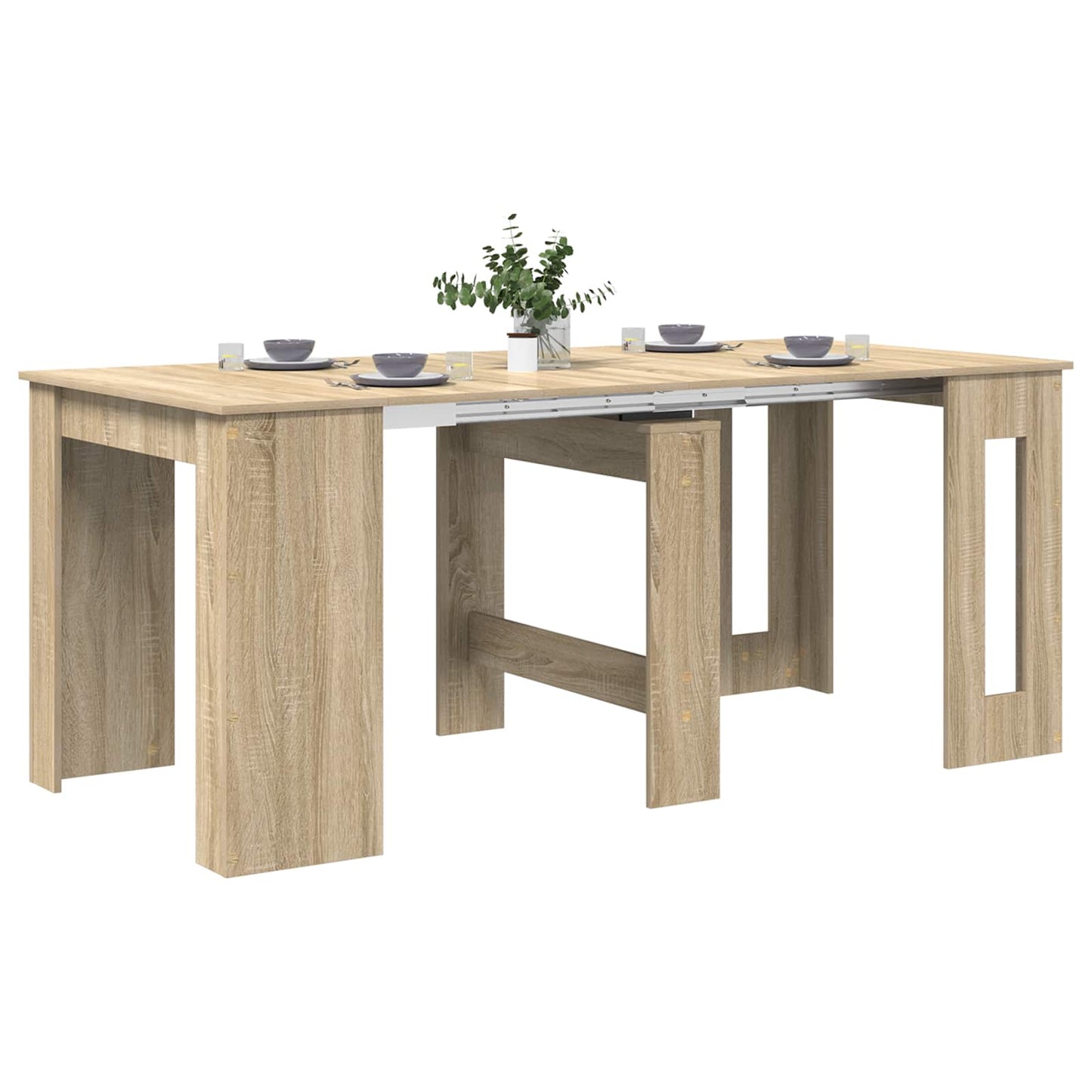 Étkezőasztal 180 x 85 x 75 cm Szerelt Fa Sonoma Tölgy