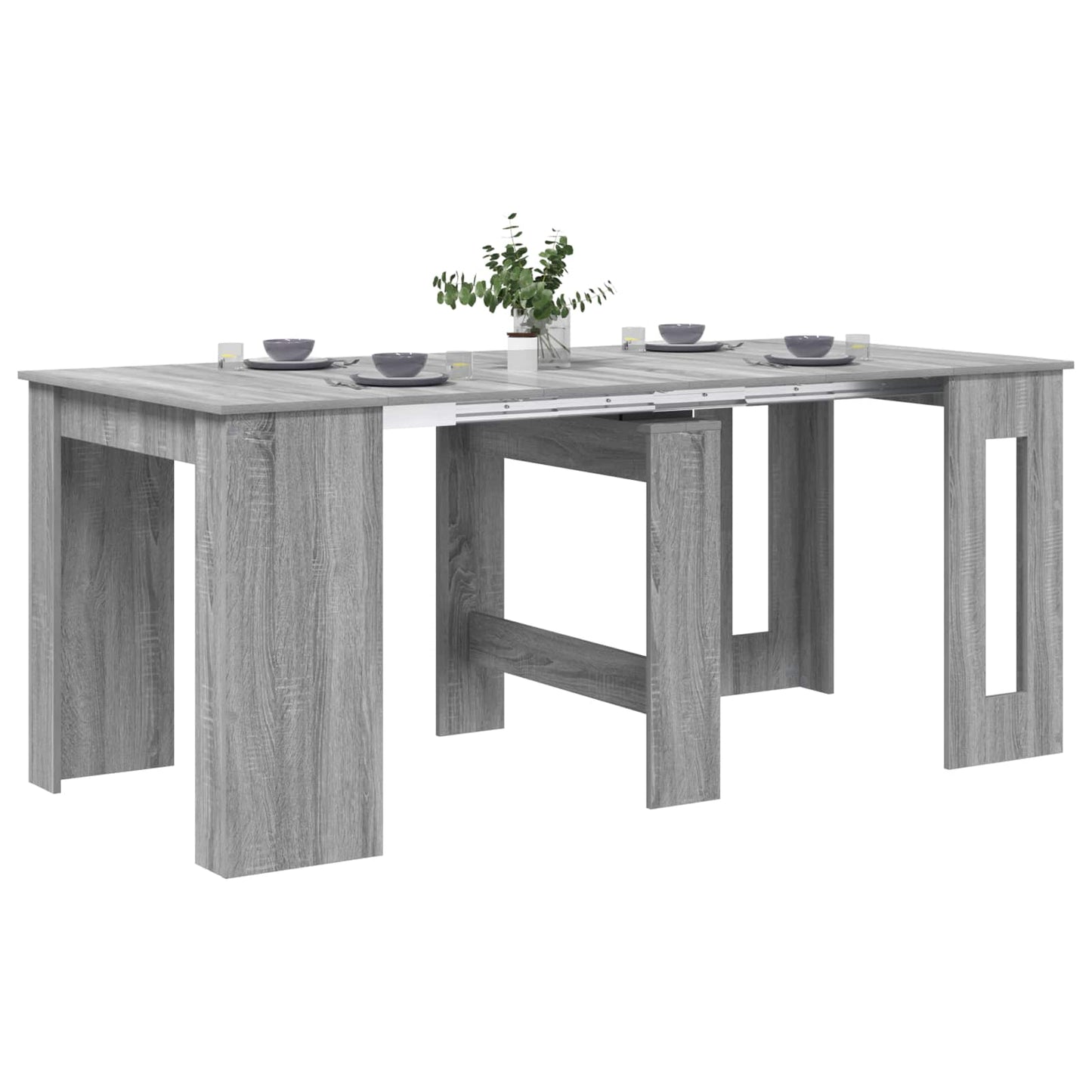 Étkezőasztal 180 x 85 x 75 cm Szerelt Fa Szürke Sonoma
