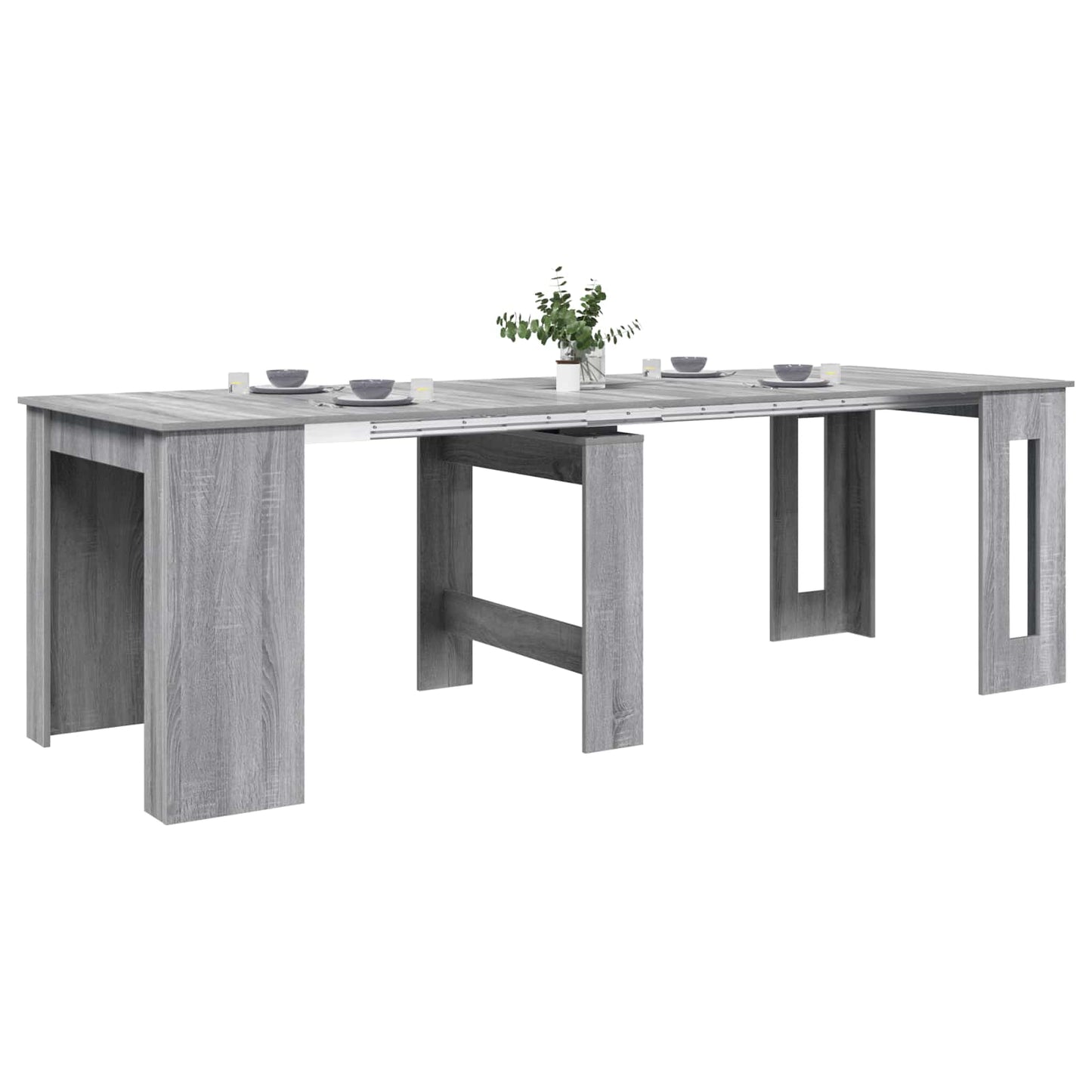 Étkezőasztal 240 x 85 x 75 cm Szerelt Fa Szürke Sonoma