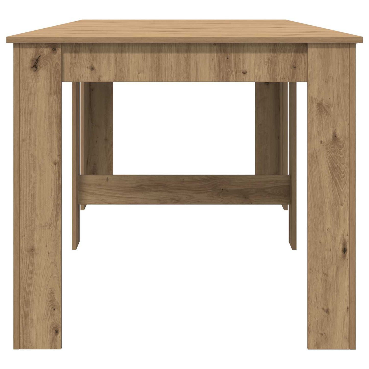 Étkezőasztal 240 x 85 x 75 cm Szerelt Fa Kézműves Tölgy