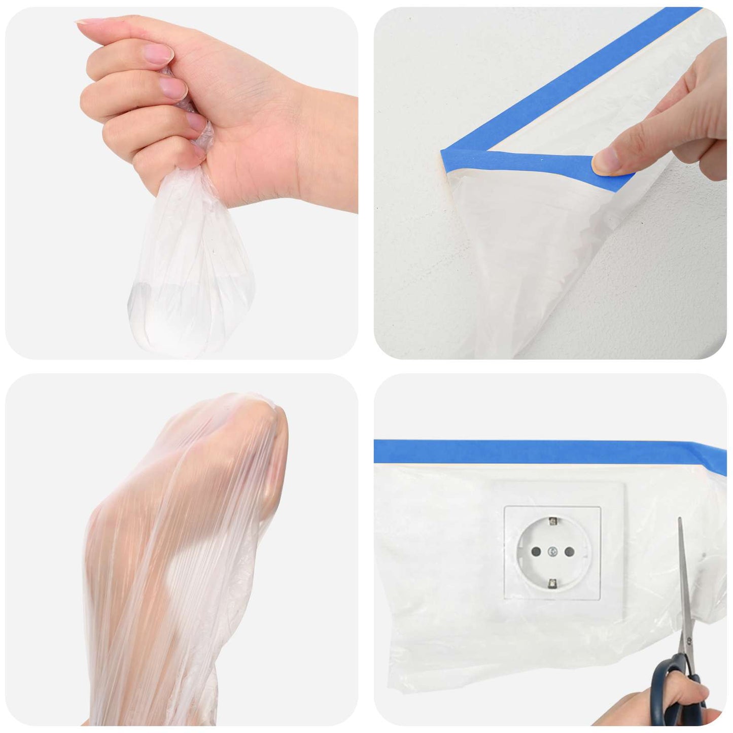 Öntapadós fólia 12 pcs Átlátszó és Kék 55 x 2000 cm