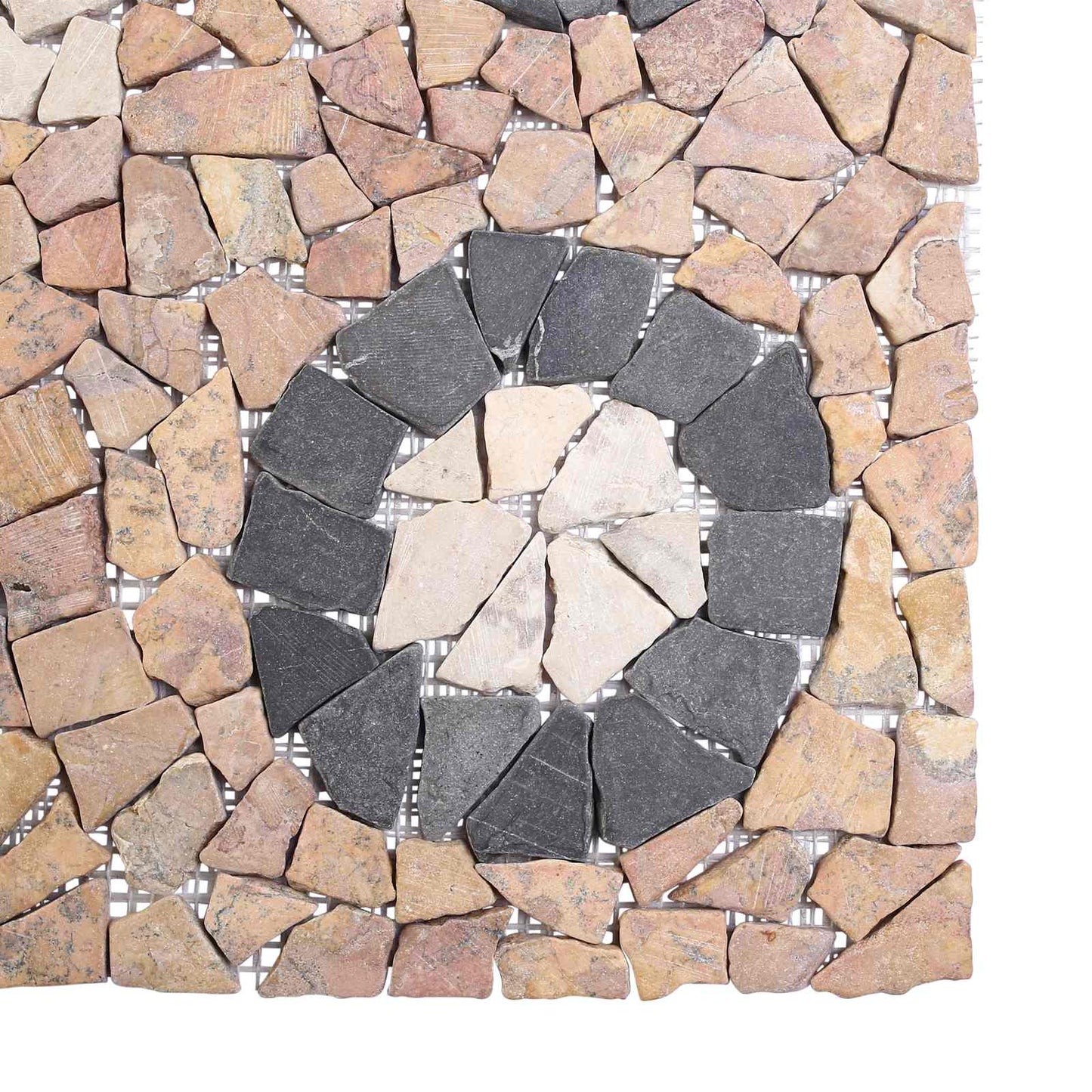 Mozaik Csempe Virág Mintával Sokszínű 120 x 120 cm Márvány