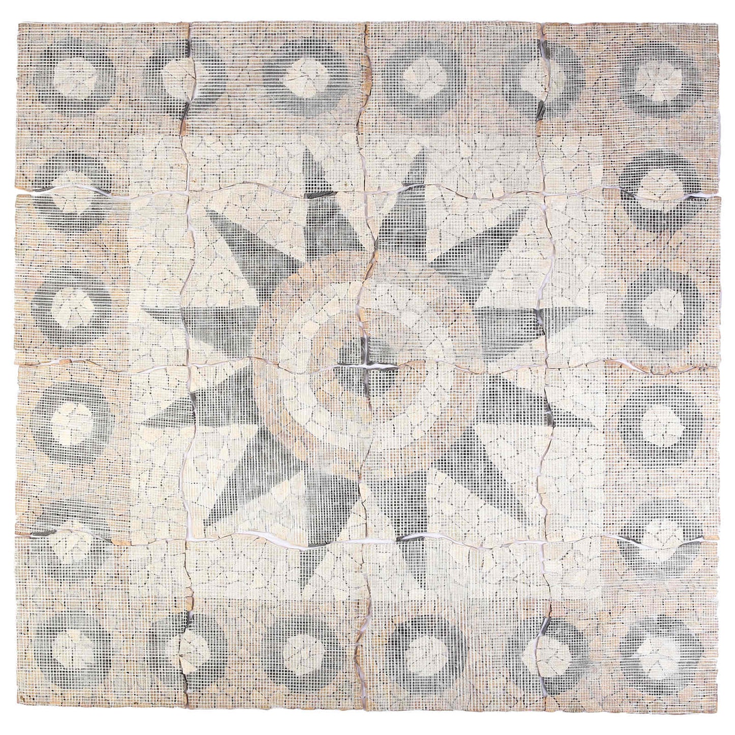 Mozaik Csempe Virág Mintával Sokszínű 120 x 120 cm Márvány