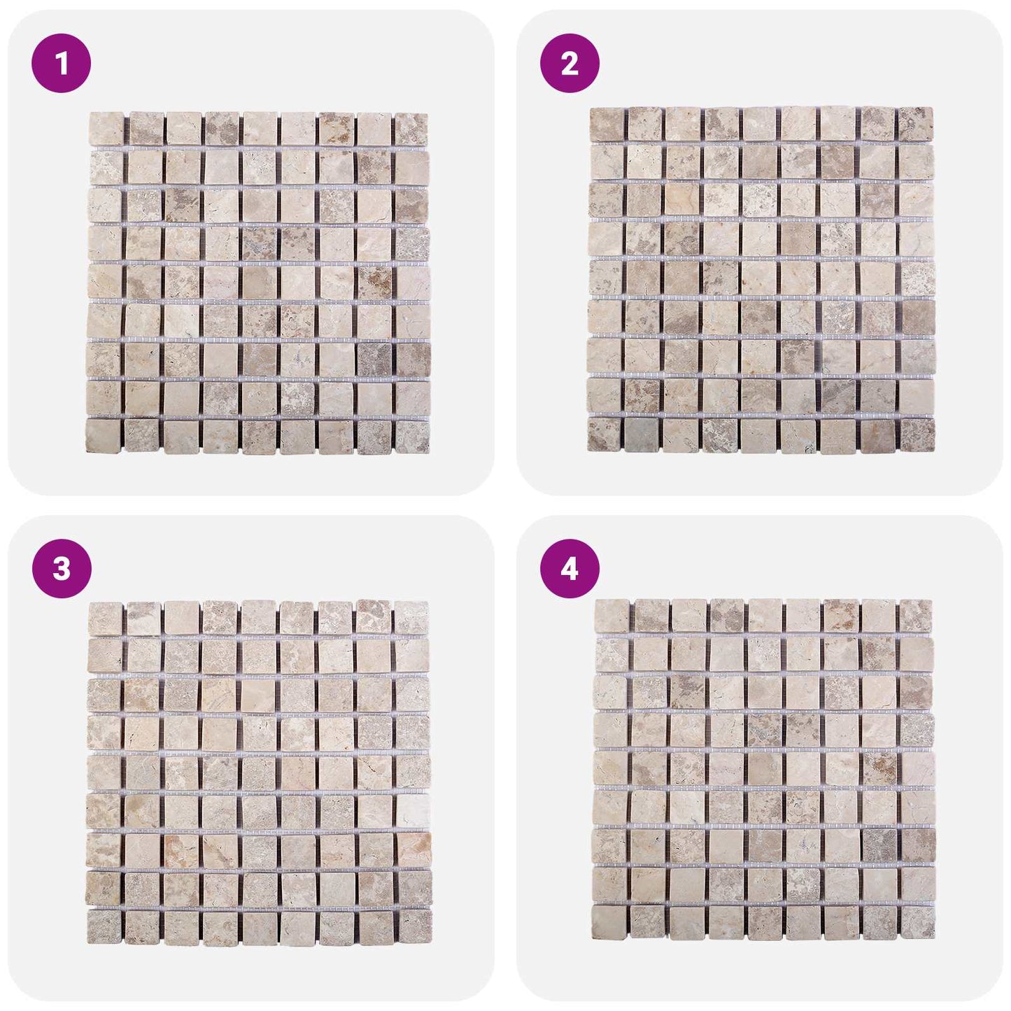 Mozaik Csempék Krémszínű 30 x 30 cm Márvány