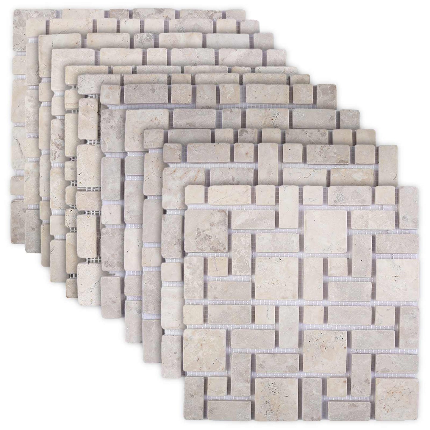 Mozaik Csempék Krémszínű 30 x 30 cm Márvány