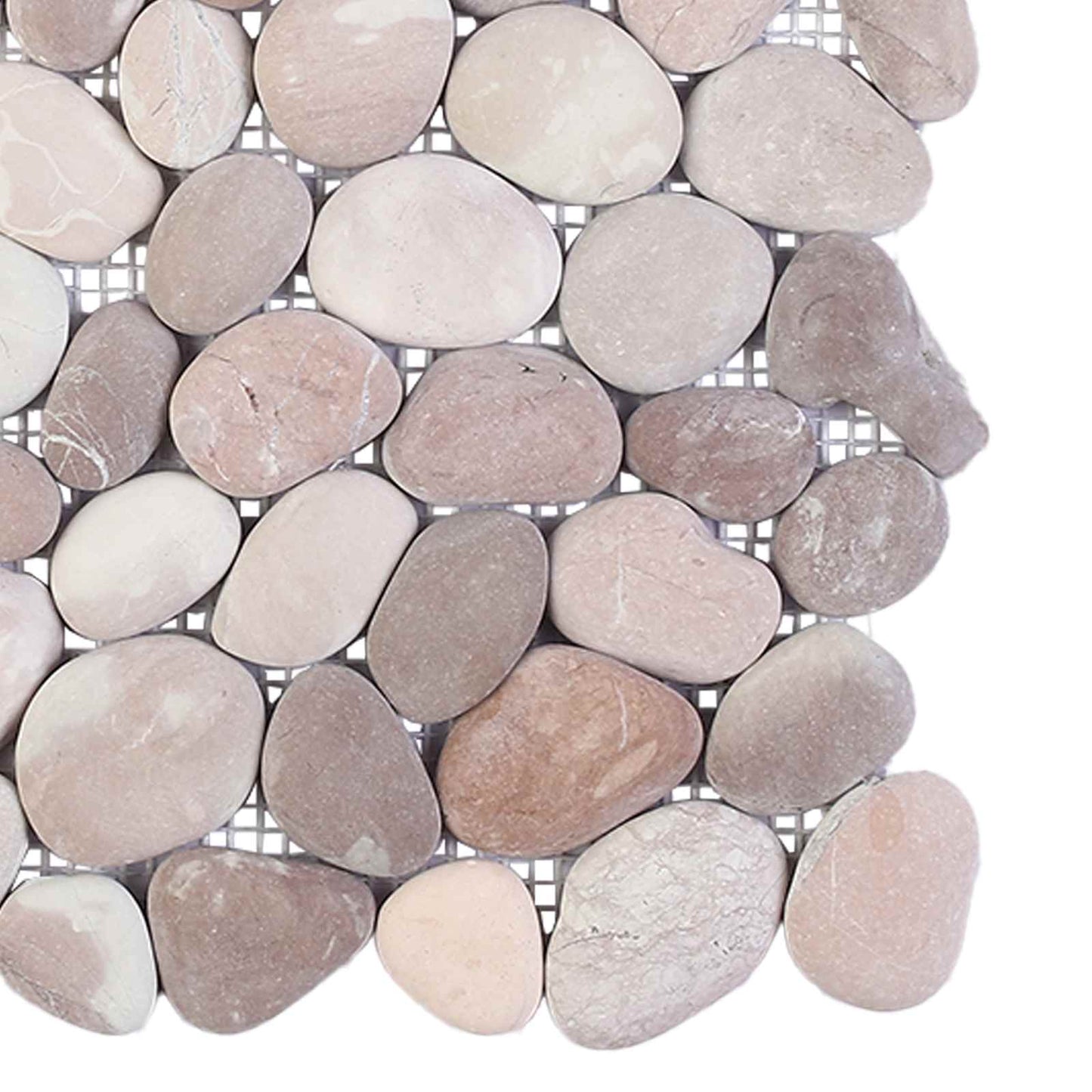 Kavics csempe Beige és világos rózsaszín 30 x 30 cm