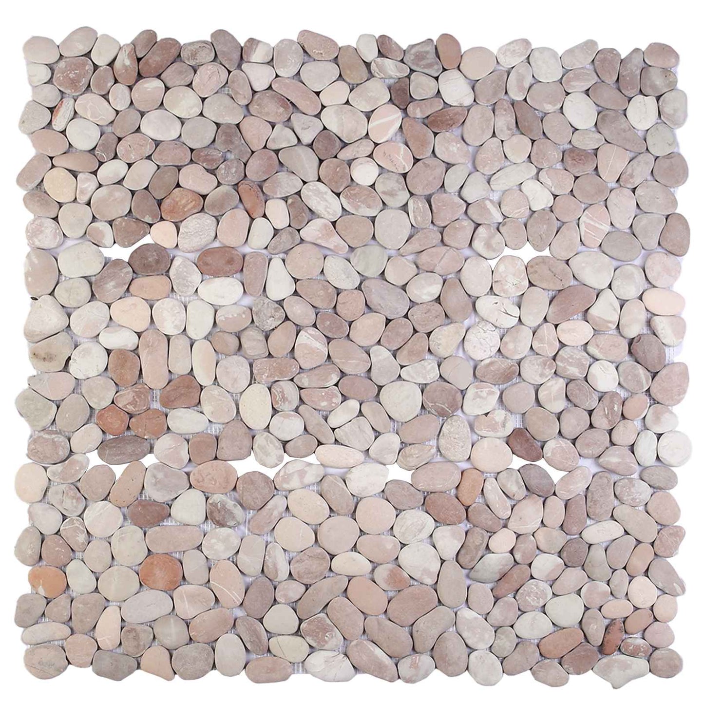 Kavics csempe Beige és világos rózsaszín 30 x 30 cm
