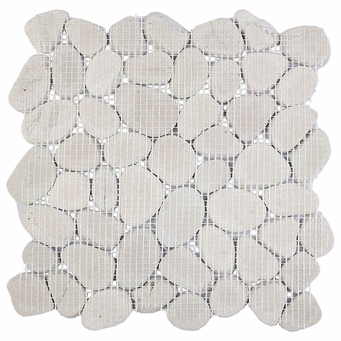 Kavics csempe Fehér 30 x 30 cm Folyó Kavics