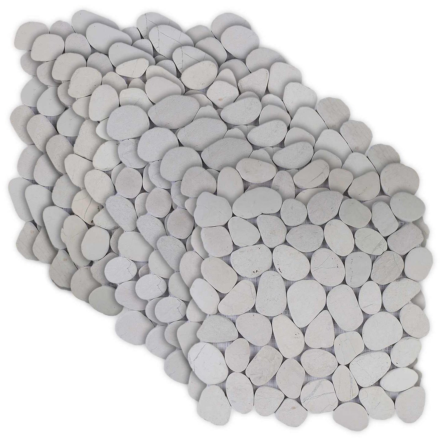 Kavics csempe Fehér 30 x 30 cm Folyó Kavics