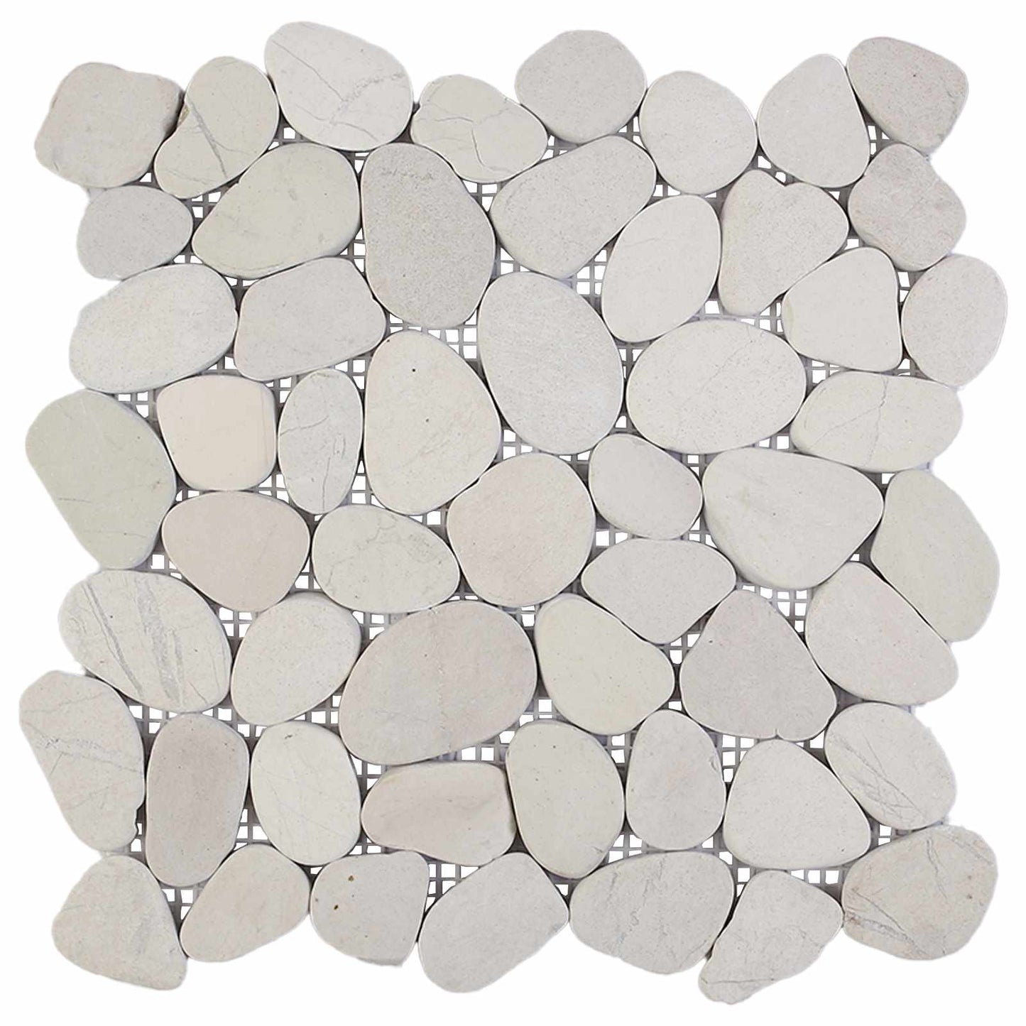 Kavics csempe Fehér 30 x 30 cm Folyó Kavics